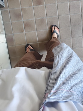 「TASINAMI（タシナミ）のアイテム（トートバッグ）」を使った、ma-chさん（レディース・159cm）の夏コーディネート