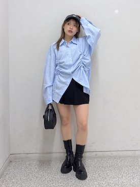 「FREE'S MART（フリーズマート）のアイテム（バッグ）」を使った、𝐒𝐡𝐢𝐧𝐨さん（レディース・150cm）の春コーディネート