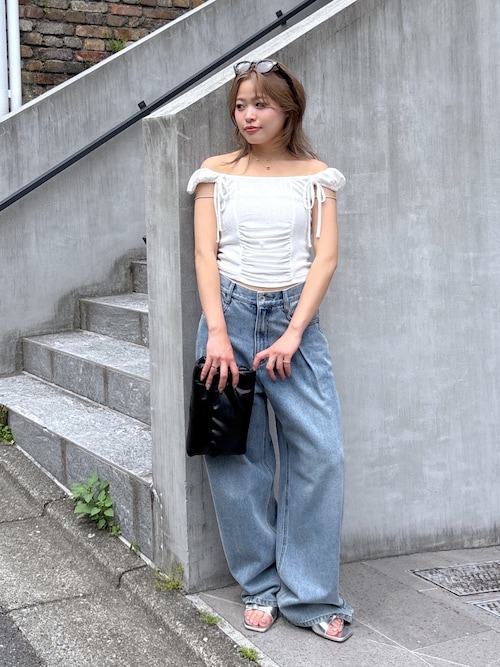 tシャツ 肩リボンオフショルカットソー レディース 楽天市場】【mily bilet】 tシャツ レディース 長袖 マルチ