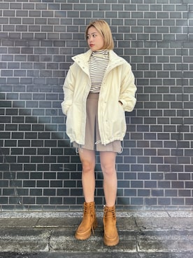 「２ＷＡＹ」｜「アイテム（その他アウター）」を使った、𝐒𝐡𝐢𝐧𝐨さん（レディース・150cm）の秋コーディネート