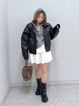 「アイテム（トートバッグ）」を使った、𝐒𝐡𝐢𝐧𝐨さん（レディース・150cm・20代）の秋コーディネート