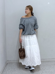 「ロングスカート」｜𝐒𝐡𝐢𝐧𝐨さん（レディース・150cm）の秋コーディネート