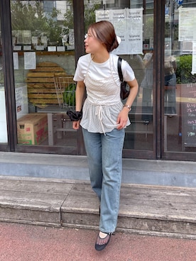 「FREE'S MART（フリーズマート）のアイテム（パンツ）」を使った、𝐒𝐡𝐢𝐧𝐨さん（レディース・150cm）の夏コーディネート