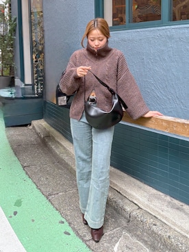 「アイテム（ブルゾン）」を使った、𝐒𝐡𝐢𝐧𝐨さん（レディース・150cm・20代）の秋コーディネート