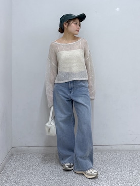 「FREE'S MART（フリーズマート）のアイテム（バッグ）」を使った、𝐒𝐡𝐢𝐧𝐨さん（レディース・150cm）の春コーディネート