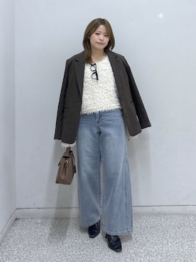 「アイテム（テーラードジャケット）」を使った、𝐒𝐡𝐢𝐧𝐨さん（レディース・150cm）の冬コーディネート