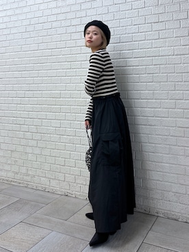 「ハロウィン」｜「アイテム（ハンチング/ベレー帽）」を使った、𝐒𝐡𝐢𝐧𝐨さん（レディース・150cm）の秋コーディネート