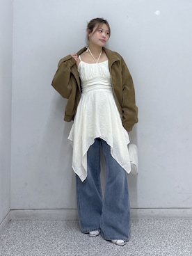 「FREE'S MART（フリーズマート）のアイテム（バッグ）」を使った、𝐒𝐡𝐢𝐧𝐨さん（レディース・150cm）の春コーディネート