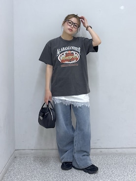 「FREE'S MART（フリーズマート）のアイテム（バッグ）」を使った、𝐒𝐡𝐢𝐧𝐨さん（レディース・150cm）の春コーディネート