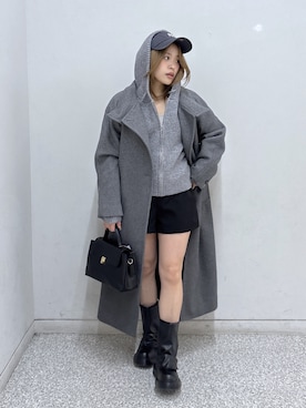 「アイテム（ステンカラーコート）」を使った、𝐒𝐡𝐢𝐧𝐨さん（レディース・150cm・20代）の秋コーディネート