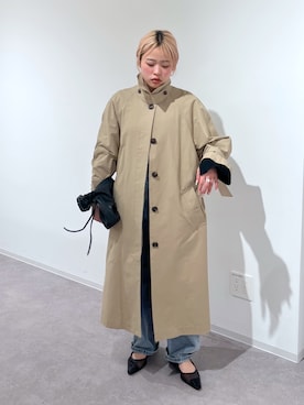 「FREE'S MART（フリーズマート）のアイテム（トレンチコート）」を使った、𝐒𝐡𝐢𝐧𝐨さん（レディース・150cm）の春コーディネート