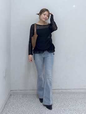 「FREE'S MART（フリーズマート）のアイテム」を使った、𝐒𝐡𝐢𝐧𝐨さん（レディース・150cm）の冬コーディネート