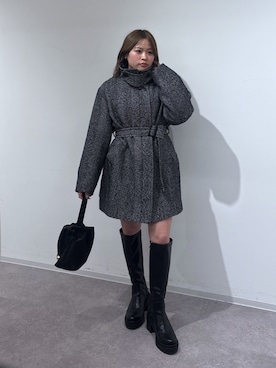 「アイテム（ダウンジャケット/コート）」を使った、𝐒𝐡𝐢𝐧𝐨さん（レディース・150cm・20代）の冬コーディネート