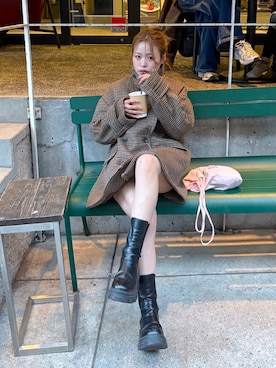 「アイテム（ピーコート）」を使った、𝐒𝐡𝐢𝐧𝐨さん（レディース・150cm）の秋コーディネート