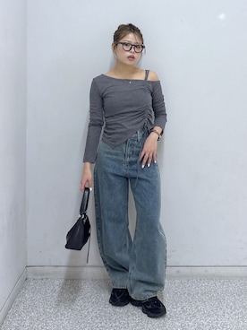 「FREE'S MART（フリーズマート）のアイテム（パンツ）」を使った、𝐒𝐡𝐢𝐧𝐨さん（レディース・150cm）の夏コーディネート