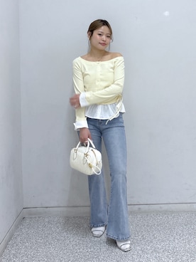 「FREE'S MART（フリーズマート）のアイテム（バッグ）」を使った、𝐒𝐡𝐢𝐧𝐨さん（レディース・150cm）の春コーディネート