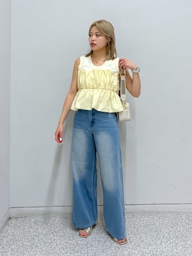 「FREE'S MART（フリーズマート）のアイテム（その他トップス）」を使った、𝐒𝐡𝐢𝐧𝐨さん（レディース・150cm）の夏コーディネート
