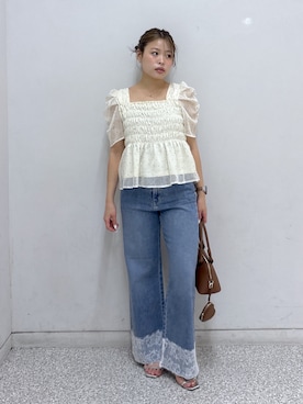 「FREE'S MART（フリーズマート）のアイテム（パンツ）」を使った、𝐒𝐡𝐢𝐧𝐨さん（レディース・150cm）の夏コーディネート