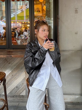 「アイテム（ブルゾン）」を使った、𝐒𝐡𝐢𝐧𝐨さん（レディース・150cm・20代）の秋コーディネート