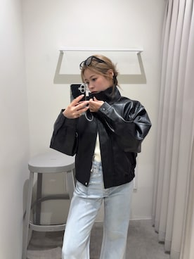 「アイテム（ブルゾン）」を使った、𝐒𝐡𝐢𝐧𝐨さん（レディース・150cm）の秋コーディネート