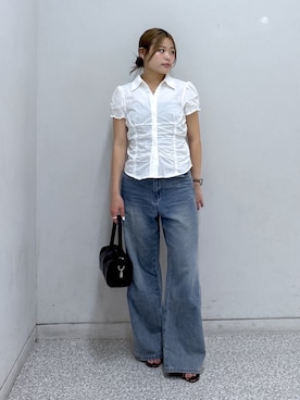 「FREE'S MART（フリーズマート）のアイテム（パンツ）」を使った、𝐒𝐡𝐢𝐧𝐨さん（レディース・150cm）の夏コーディネート