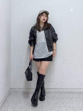 「キャップ女子」｜𝐒𝐡𝐢𝐧𝐨さん（レディース・150cm）の秋コーディネート
