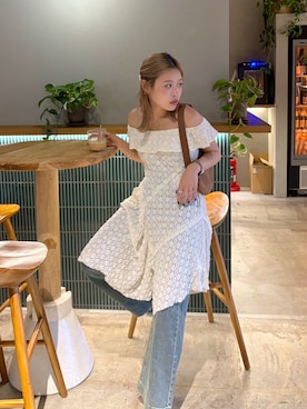 「アイテム（ハンドバッグ）」を使った、𝐒𝐡𝐢𝐧𝐨さん（レディース・150cm・20代）の夏コーディネート