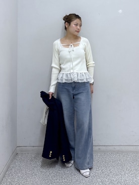 「FREE'S MART（フリーズマート）のアイテム（バッグ）」を使った、𝐒𝐡𝐢𝐧𝐨さん（レディース・150cm）の春コーディネート