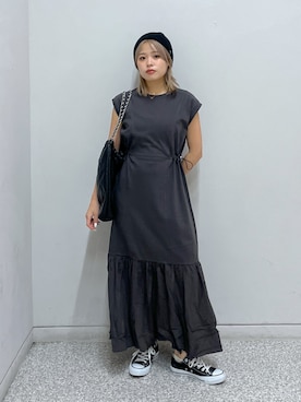 「大人カジュアルコーデ」｜「アイテム（ニットキャップ/ビーニー）」を使った、𝐒𝐡𝐢𝐧𝐨さん（レディース・150cm）の夏コーディネート