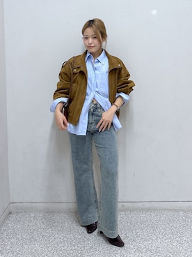 「アイテム（ブルゾン）」を使った、𝐒𝐡𝐢𝐧𝐨さん（レディース・150cm）の秋コーディネート
