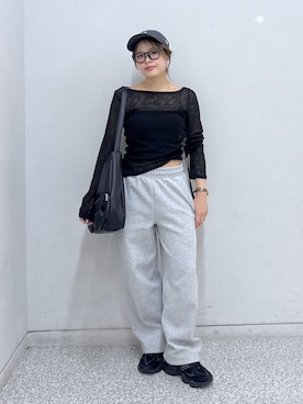 「FREE'S MART（フリーズマート）のアイテム（バッグ）」を使った、𝐒𝐡𝐢𝐧𝐨さん（レディース・150cm）の春コーディネート