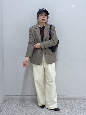 「アイテム（バッグ）」を使った、𝐒𝐡𝐢𝐧𝐨さん（レディース・150cm）の秋コーディネート