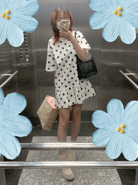 「PULL&BEAR（プルアンドベア）のアイテム（ブーツ）」を使った、スキイイさん（レディース・165cm）の春コーディネート