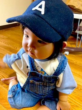 「babyGAP（babyGAP）のアイテム（オールインワン・サロペット）」を使った、にこさん（キッズ・80cm）の秋コーディネート
