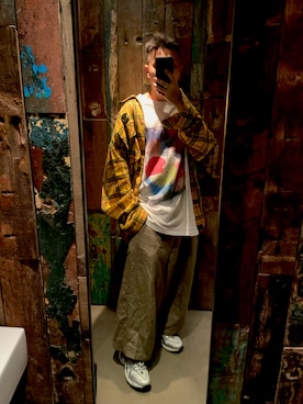 「GALLERY DEPT（ギャラリーデプト）のアイテム」を使った、CMPさん（メンズ・174cm）の春コーディネート