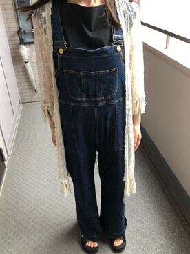 「Omekashi（オメカシ）のアイテム（オールインワン・サロペット）」を使った、Ayumi さん（レディース・162cm）の夏コーディネート