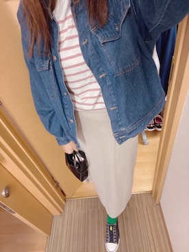 「Polo Ralph Lauren」｜「アイテム（デニムジャケット）」を使った、chiwaさん（レディース・163cm）の春コーディネート