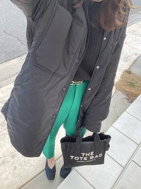 「日常」｜「アイテム（パンツ）」を使った、chiwaさん（レディース・163cm）の冬コーディネート