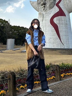 「アイテム（ブレスレット）」を使った、Nano°さん（レディース・159cm）の春コーディネート