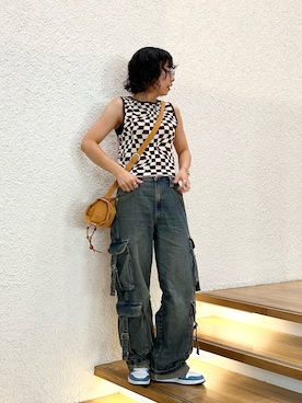 「ADER error（アーダーエラー）のアイテム（バッグ）」を使った、Nano°さん（レディース・159cm）の秋コーディネート