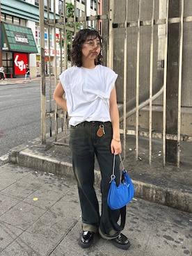 「ADER error（アーダーエラー）のアイテム（バッグ）」を使った、Nano°さん（レディース・159cm）の夏コーディネート