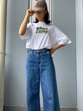 「MSGM（エムエスジーエム）のアイテム（パンツ）」を使った、Nano°さん（レディース・157cm）の夏コーディネート