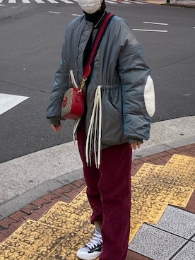 「Afends（アフェンズ）のアイテム」を使った、Nano°さん（レディース・157cm）の冬コーディネート