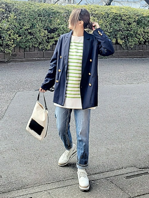 6（ロク）の「＜6(ROKU)＞RASCHEL BORDER PULLOVER 2/カットソー（T