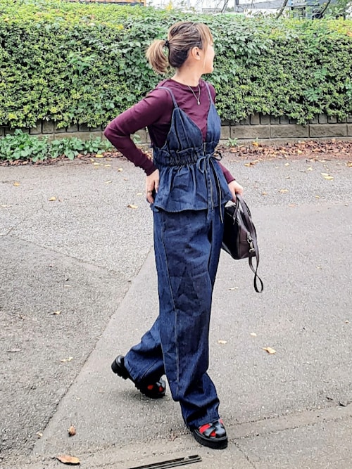 セール】Peplum Jumpsuit ペプラムコンビネゾン（サロペット