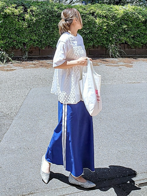 &りっちさんのパンプス「大好評ロングセラーアイテム。フラットパンプス(Futier land|フューティアランド)」を使ったコーディネート