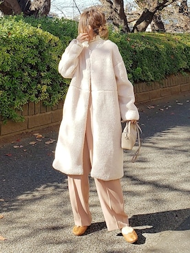 「SUGAR BISKET（シュガービスケット）のアイテム（その他アウター）」を使った、&りっちさん（レディース・154cm）の冬コーディネート
