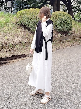 「ベスト×ワンピース」｜&りっちさん（レディース・154cm）の秋コーディネート