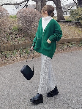 「SUGAR BISKET（シュガービスケット）のアイテム（ブーツ）」を使った、&りっちさん（レディース・154cm）の冬コーディネート