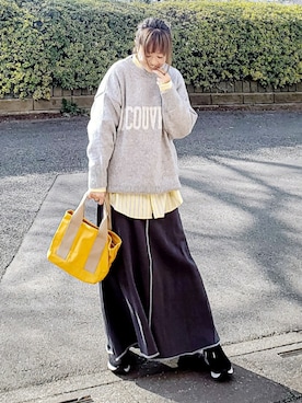 「ikka（イッカ）のアイテム」を使った、&りっちさん（レディース・154cm）の冬コーディネート